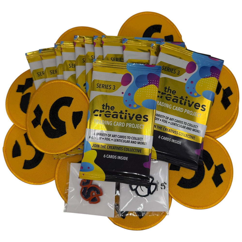 The Creatives : Trading Card Project - Series 3 Dozen Pack (12 Pack/144 Cards) + Bonus Patch & Pin