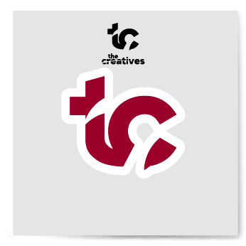 The Creatives White/Red Enamel 1" Pin