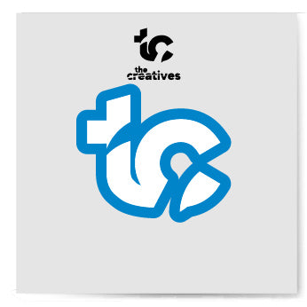 The Creatives Light Blue/White Enamel 1" Pin