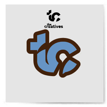 The Creatives Brown/Light Blue Enamel 1" Pin