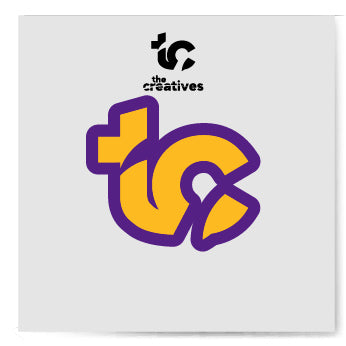 The Creatives Purple/Yellow Enamel 1" Pin