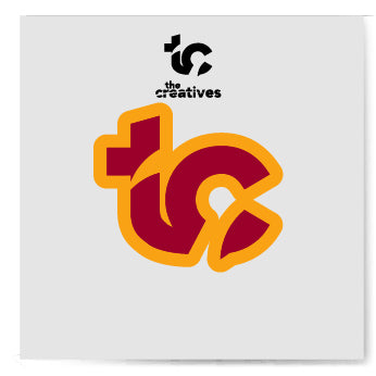 The Creatives Yellow/Red Enamel 1" Pin