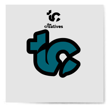 The Creatives Black/Teal Enamel 1" Pin