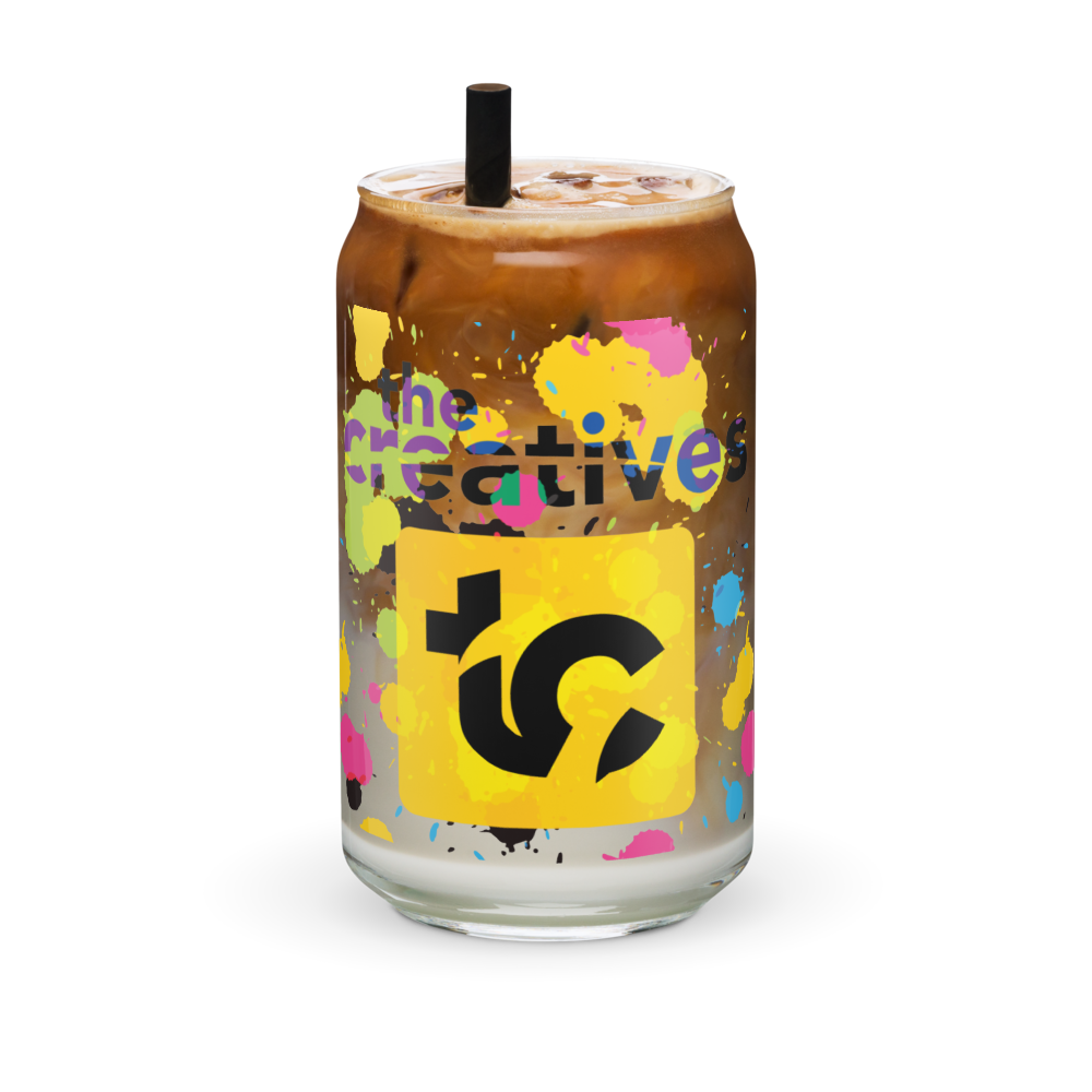 The Creatives Spatter Can-shaped glass