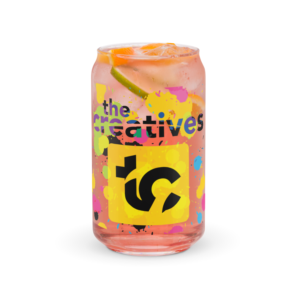 The Creatives Spatter Can-shaped glass