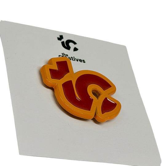 The Creatives Yellow/Red Enamel 1" Pin