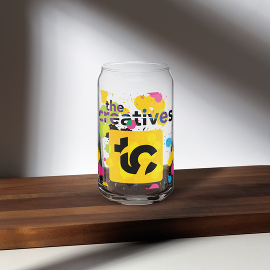 The Creatives Spatter Can-shaped glass