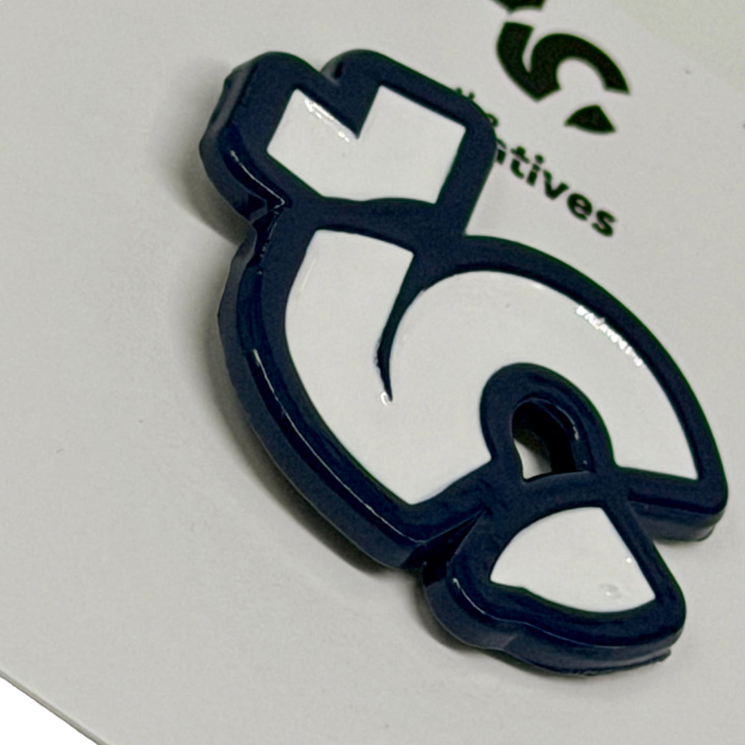 The Creatives White/Blue Enamel 1" Pin