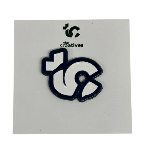 The Creatives White/Blue Enamel 1" Pin
