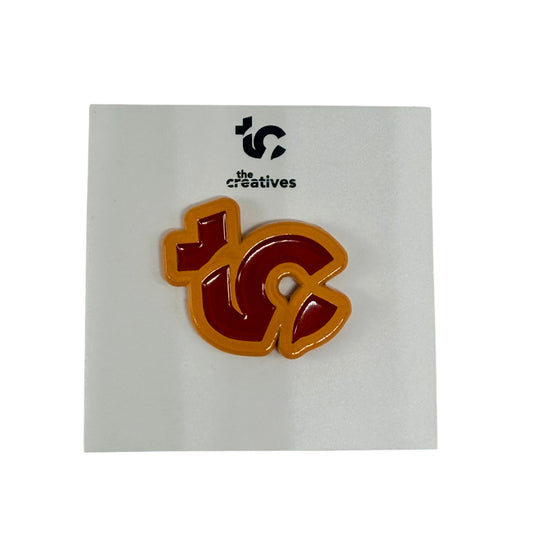 The Creatives Yellow/Red Enamel 1" Pin