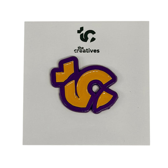 The Creatives Purple/Yellow Enamel 1" Pin