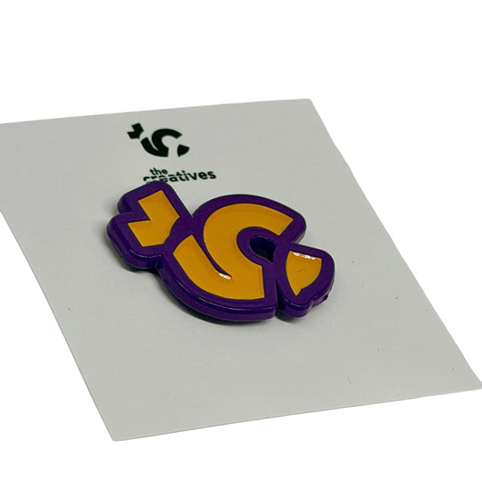 The Creatives Purple/Yellow Enamel 1" Pin