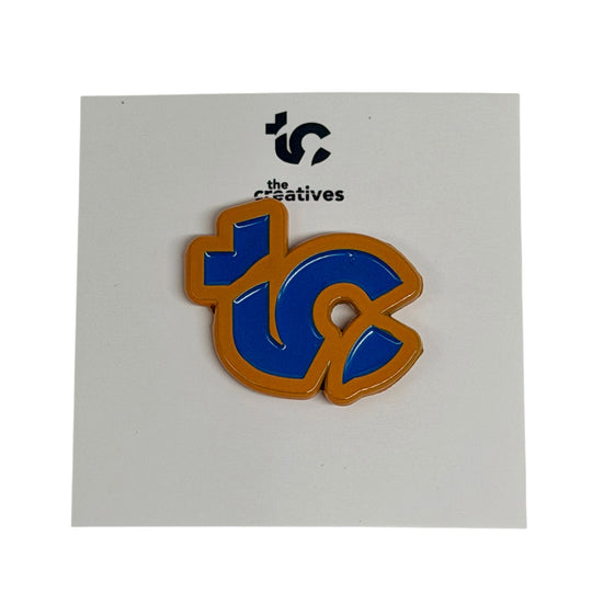 The Creatives Yellow/Royal Blue Enamel 1" Pin