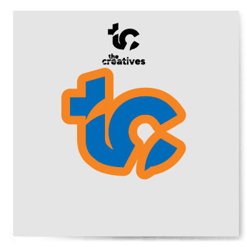 The Creatives Orange/Royal Blue Enamel 1" Pin