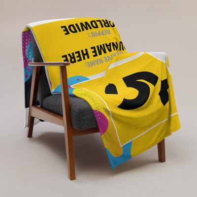 Customized Trading Card Throw Blanket
