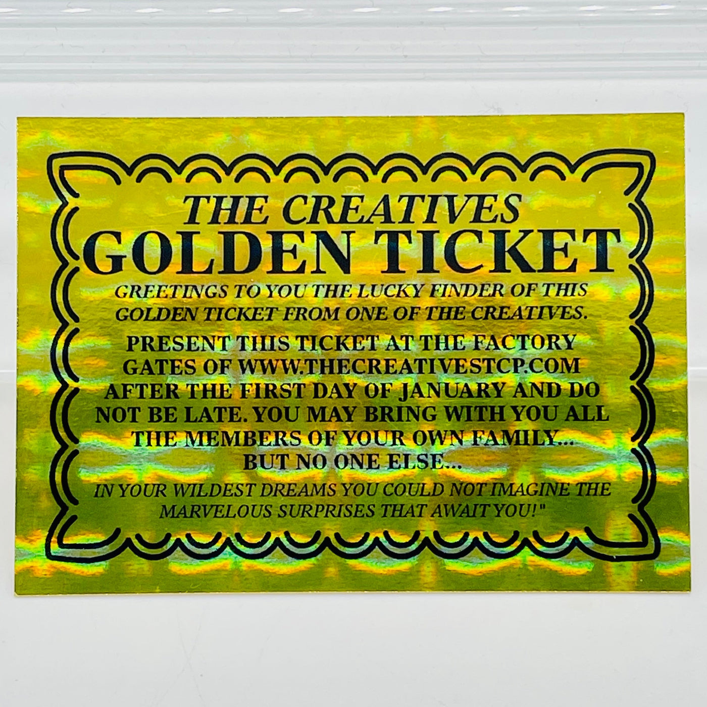 Golden Ticket Redemption