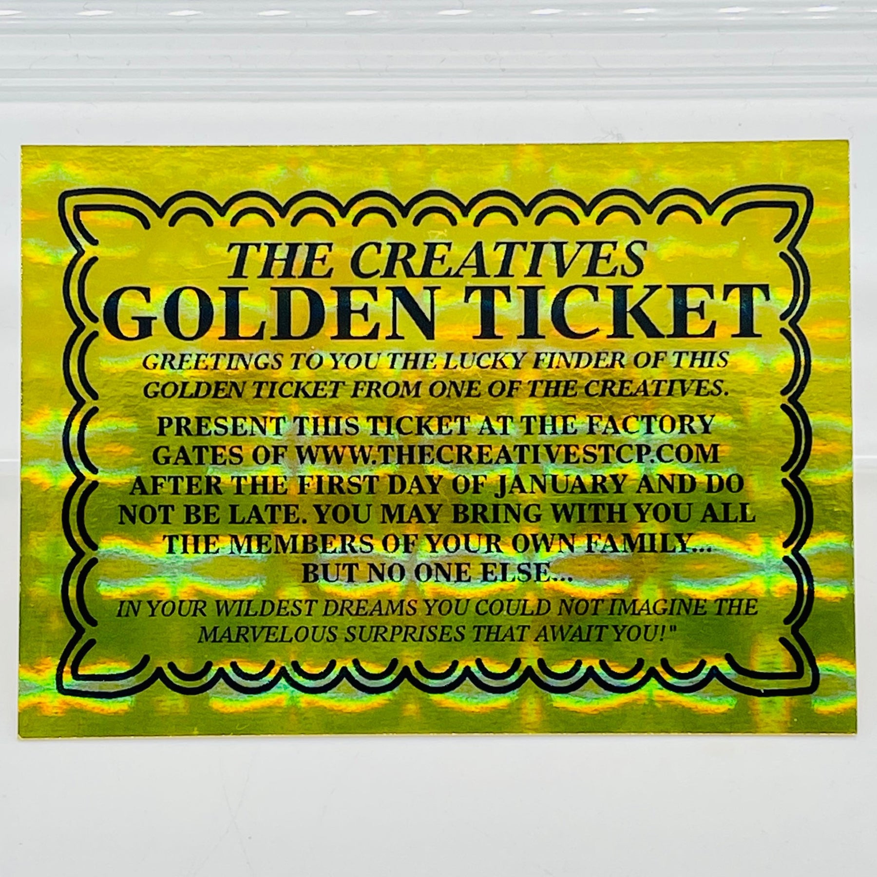 Golden Ticket Redemption – The Creatives : TCP golden-ticket-redemption-the-creatives-tcp